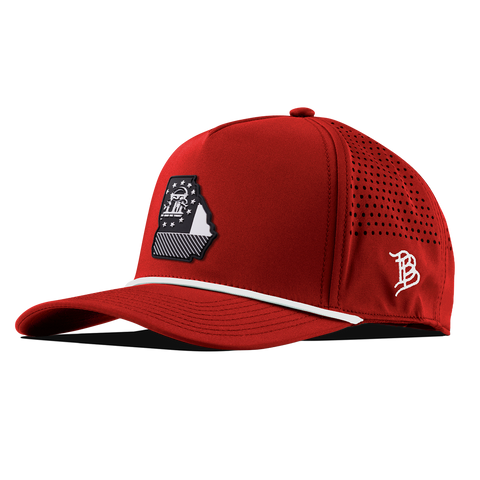 Georgia Vintage Curved 5 Panel Rope Red