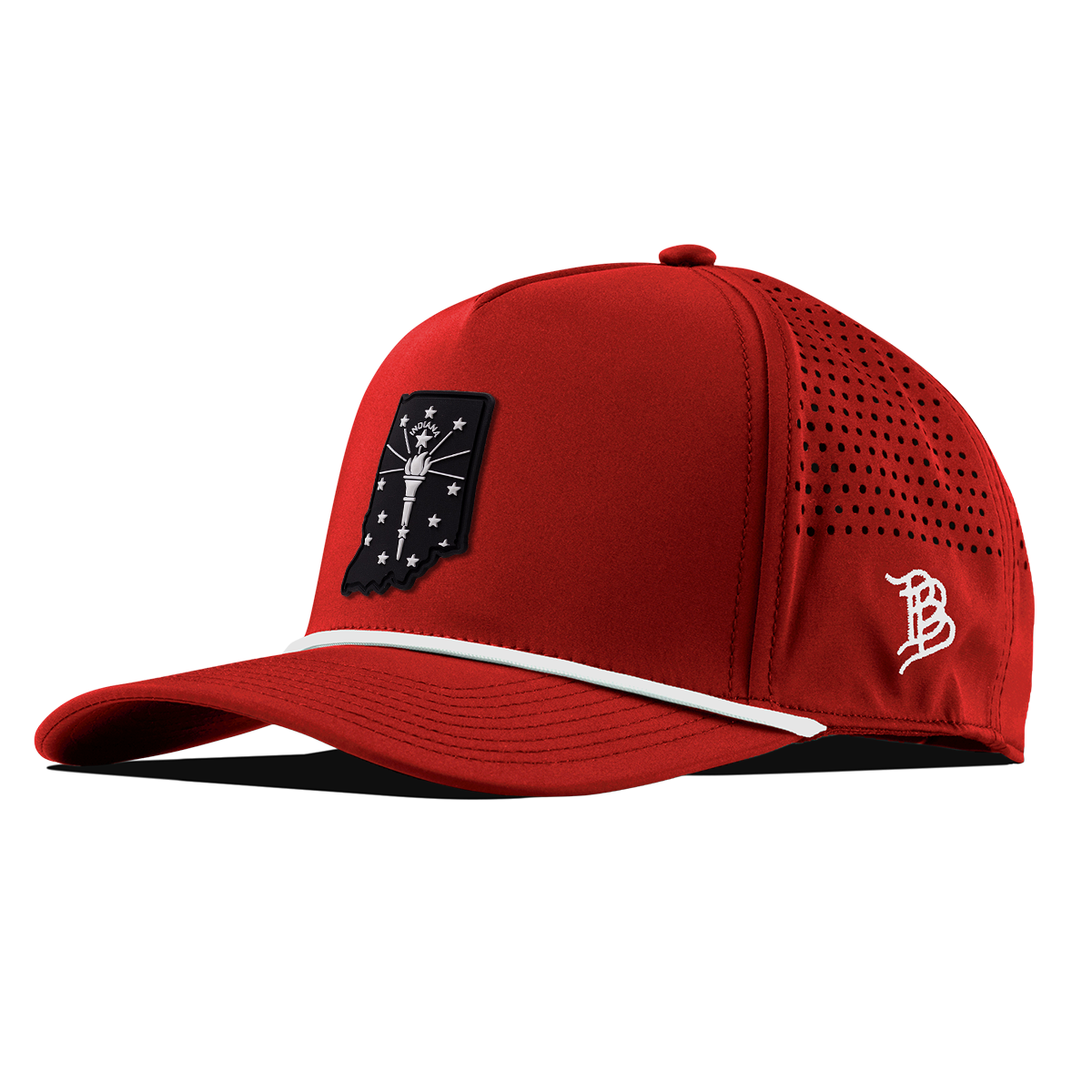 Indiana Vintage Curved 5 Panel Rope Red
