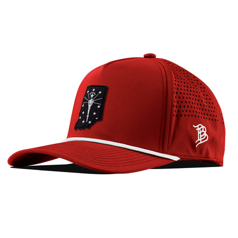 Indiana Vintage Curved 5 Panel Rope Red
