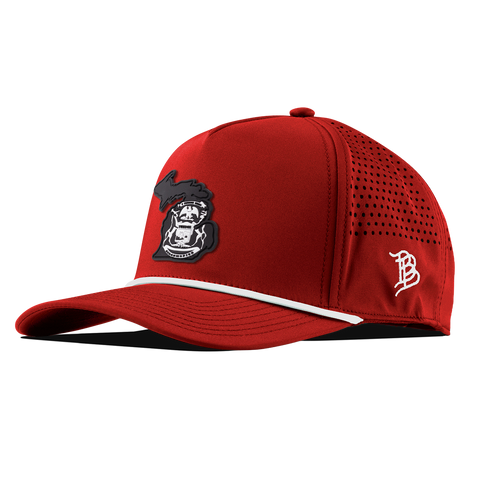 Michigan Vintage Curved 5 Panel Rope Red