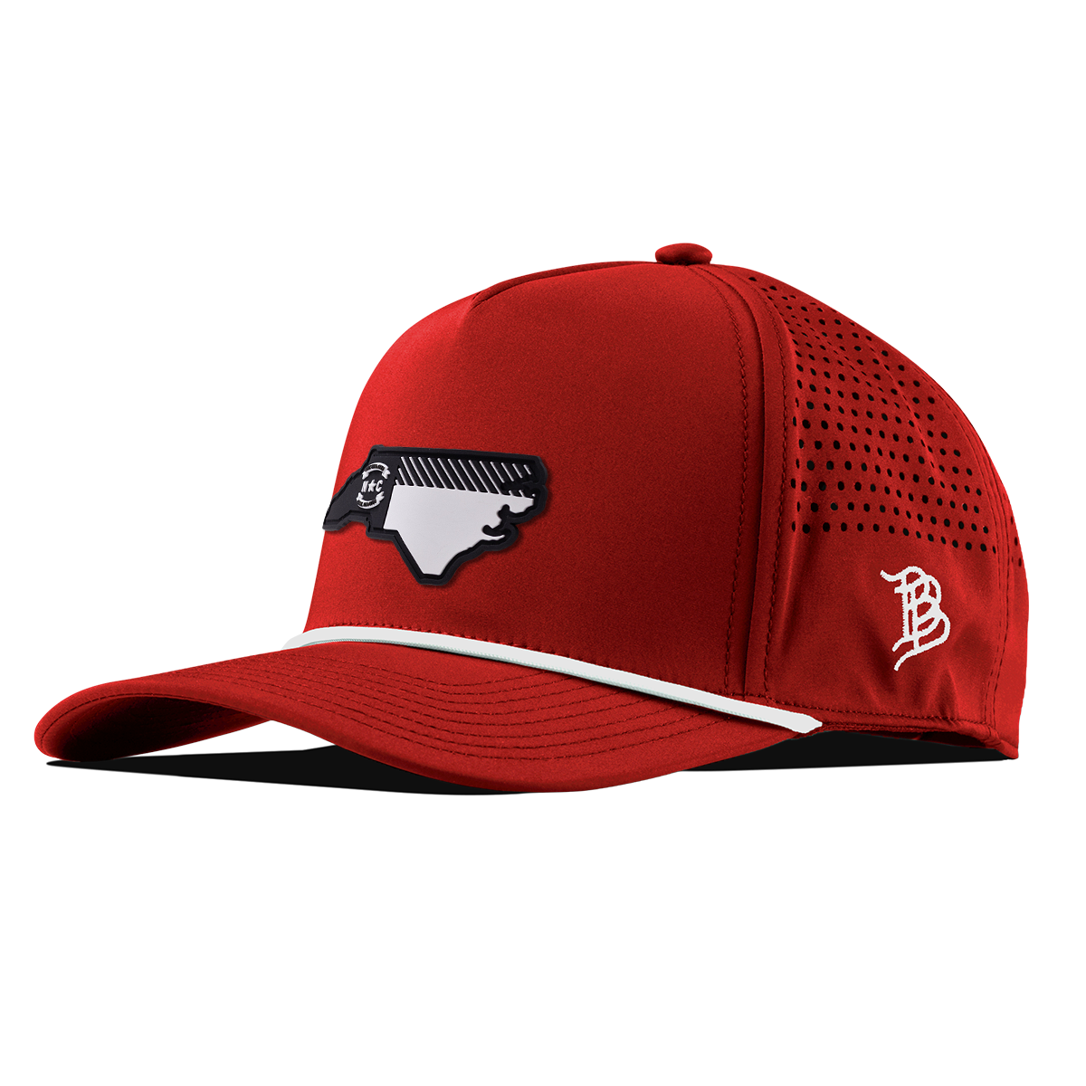 North Carolina Vintage Curved 5 Panel Rope Red