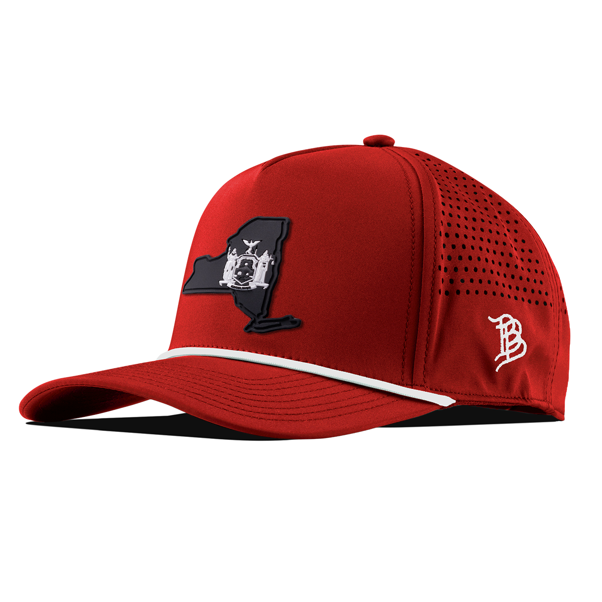 New York Vintage Curved 5 Panel Rope Red
