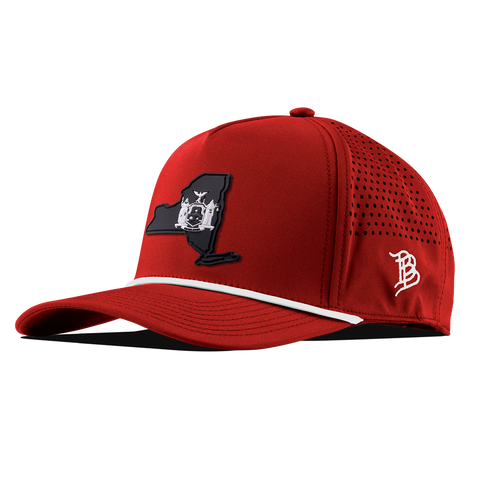 New York Vintage Curved 5 Panel Rope Red