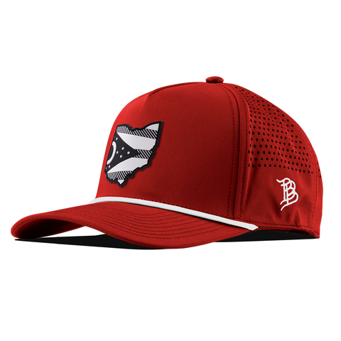 Ohio Vintage Curved 5 Panel Rope Red
