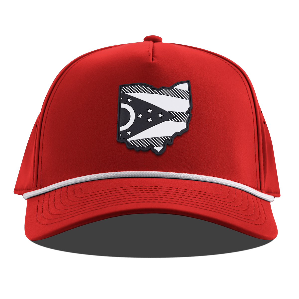 Ohio Vintage Curved 5 Panel Rope Red