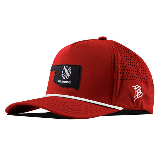 Oklahoma Vintage Curved 5 Panel Rope Red