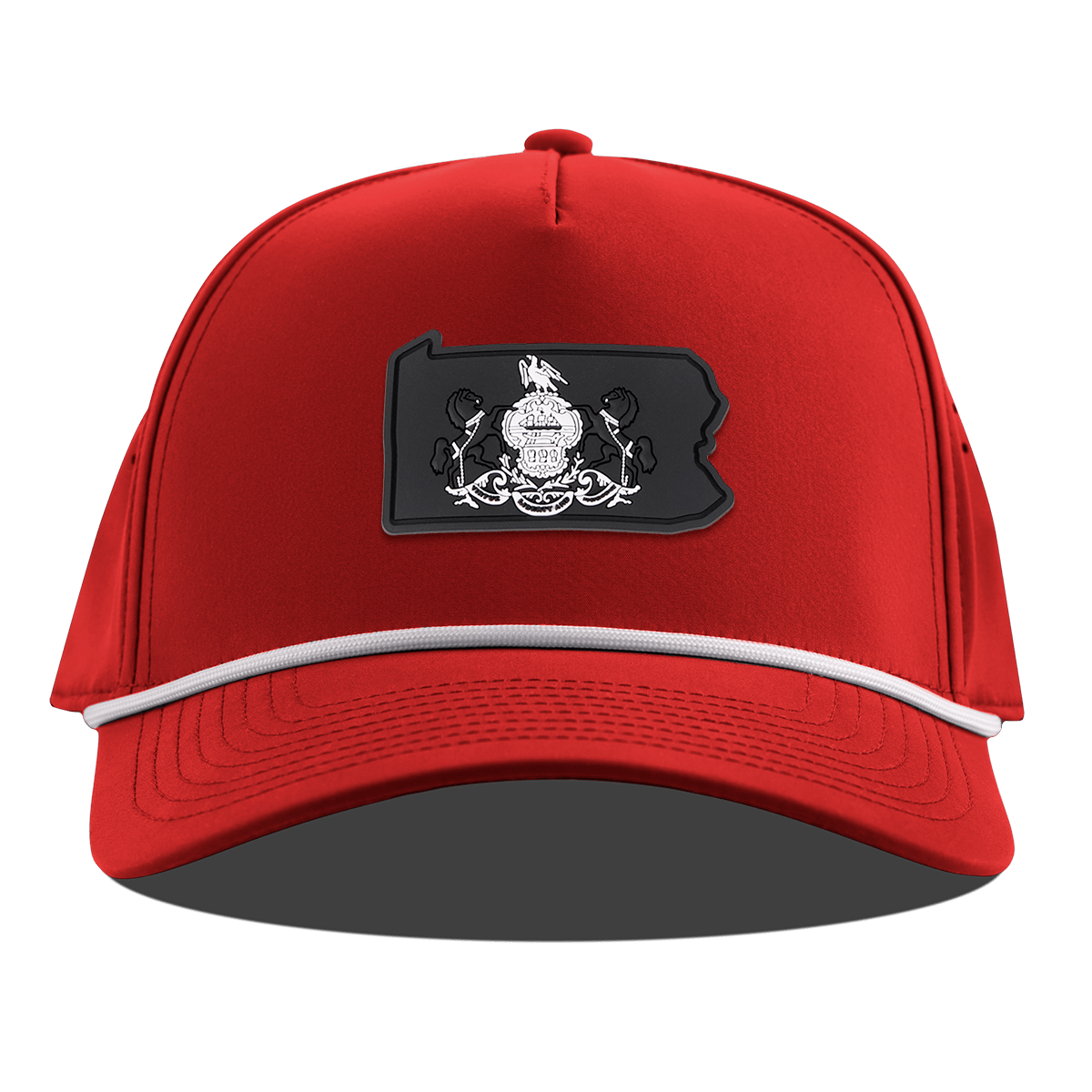 Pennsylvania Vintage Curved 5 Panel Rope Red