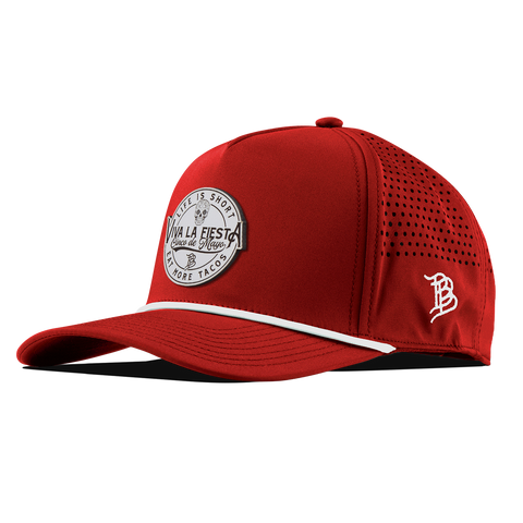 Branded Fiesta Curved 5 Panel Rope Red