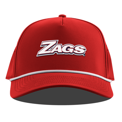 Gonzaga University "Zags Block" Curved 5 Panel Rope Red