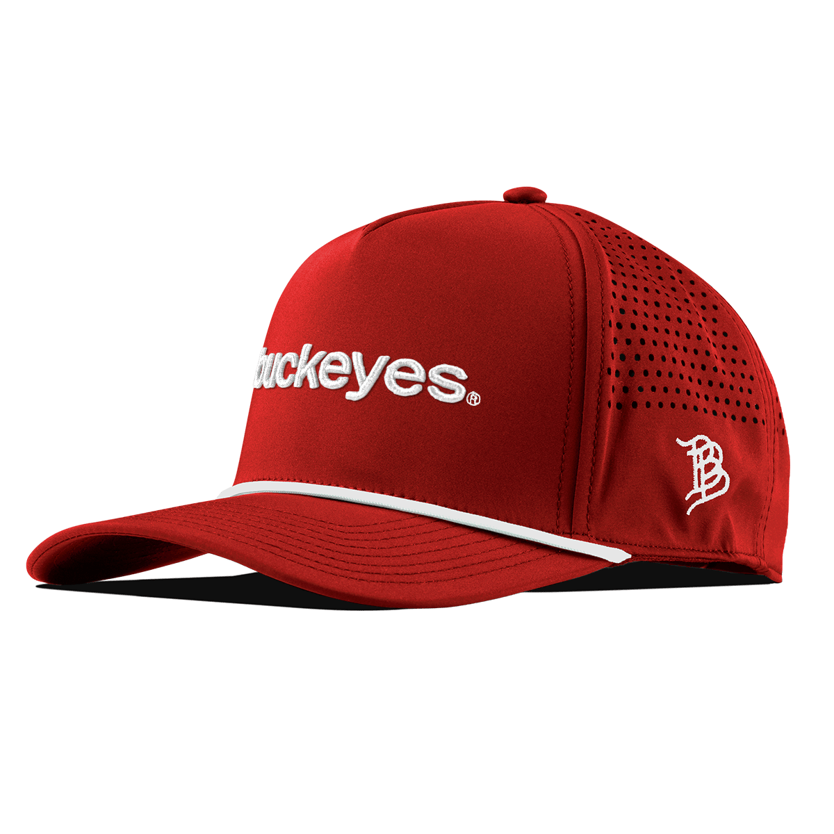 Ohio State University "buckeyes." Curved 5 Panel Rope Red