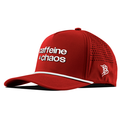 Caffeine & Chaos Curved 5 Panel Rope Red