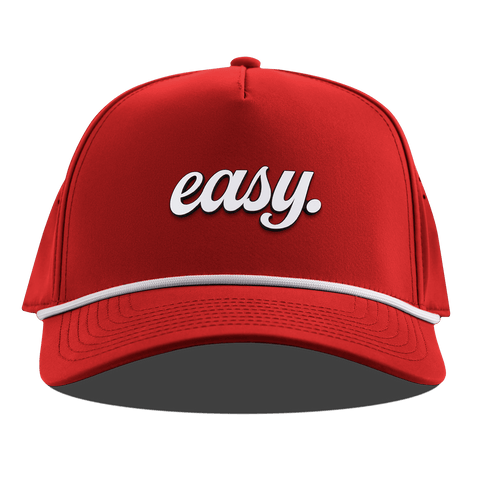 Easy Script Curved 5 Panel Rope Red