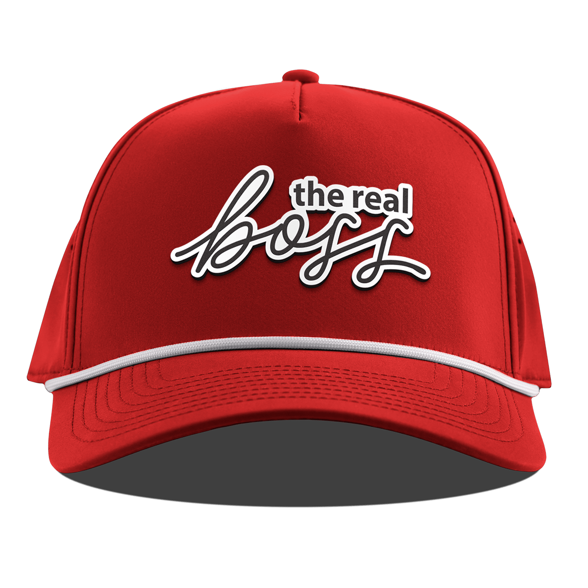 The Real Boss Curved 5 Panel Rope Red