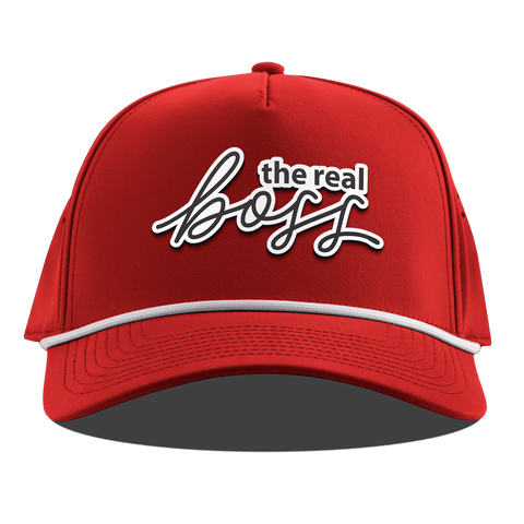 The Real Boss Curved 5 Panel Rope Red