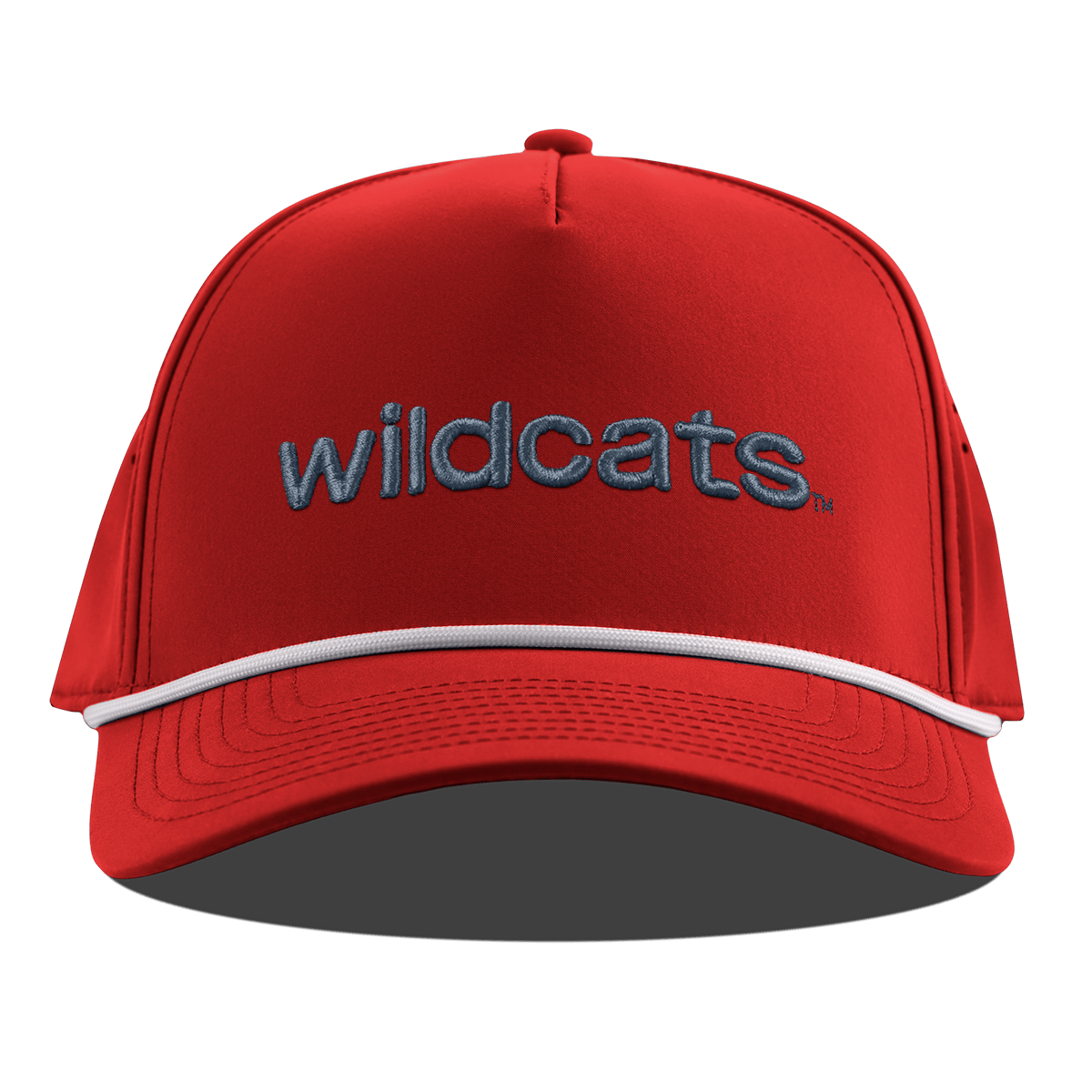 University of Arizona "wildcats." Curved 5 Panel Rope Red
