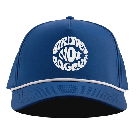 Birdies Not Bogeys® Curved 5 Panel Rope Royal