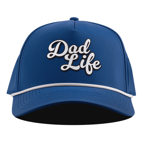 Dad Life Script Curved 5 Panel Rope Royal
