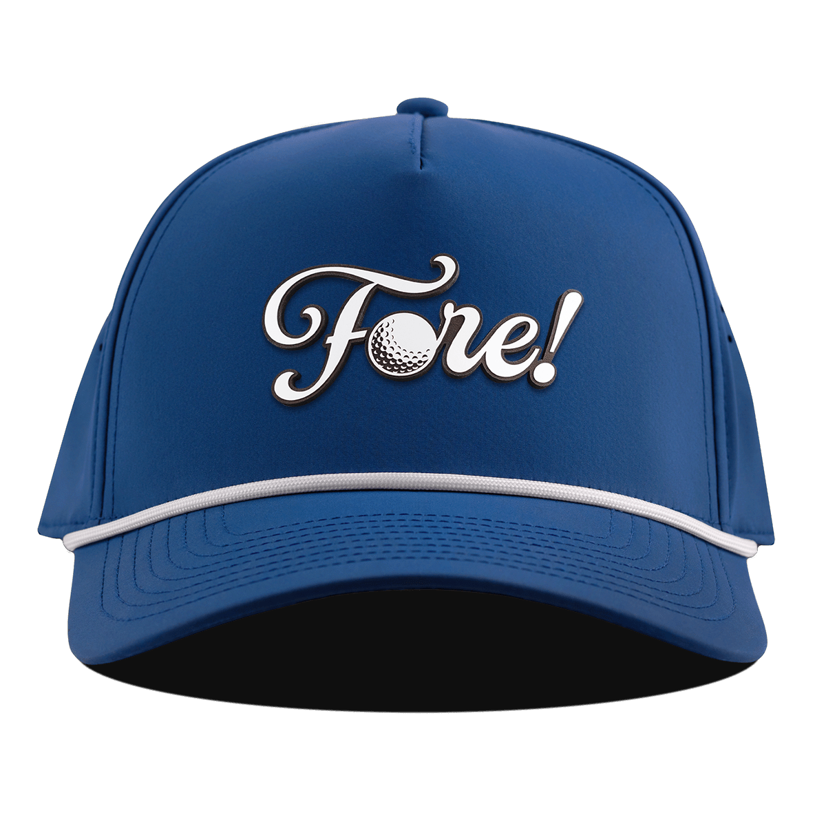 Fore! Script Curved 5 Panel Rope Royal