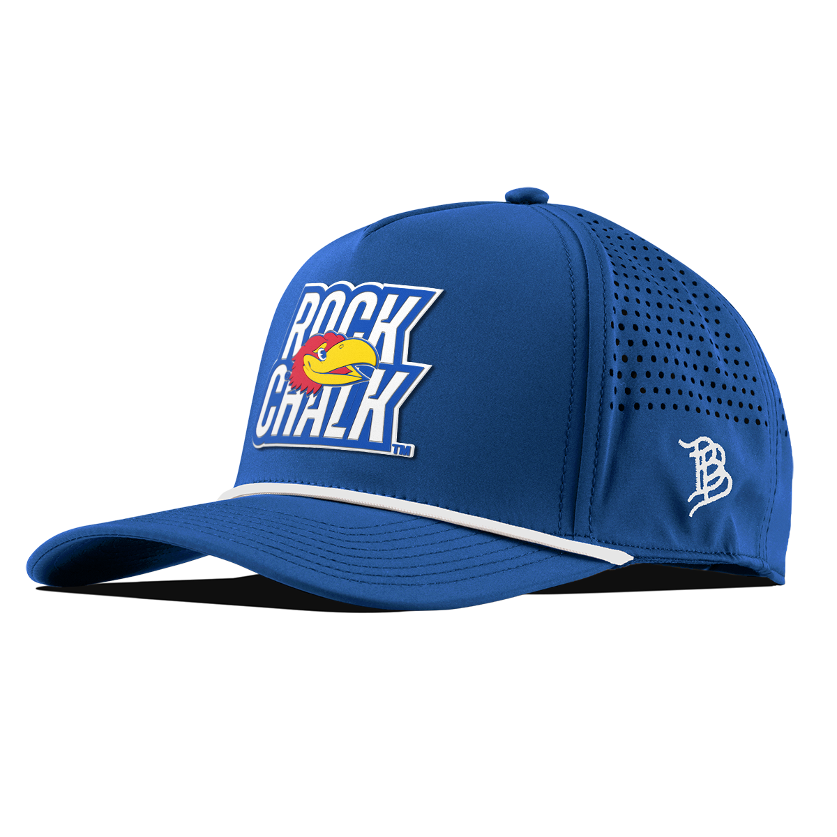 University of Kansas "Kansas Rock Chalk Block" Curved 5 Panel Rope Royal