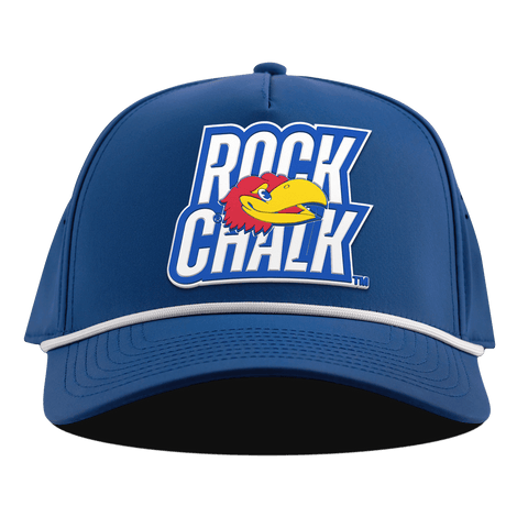 University of Kansas "Kansas Rock Chalk Block" Curved 5 Panel Rope Royal