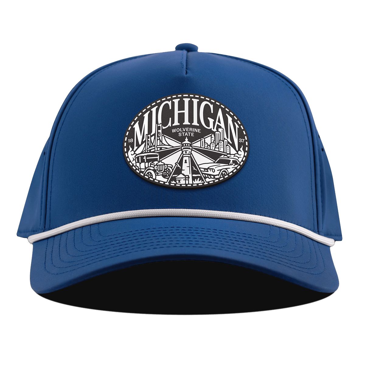 Michigan Traveler Curved 5 Panel Rope Royal
