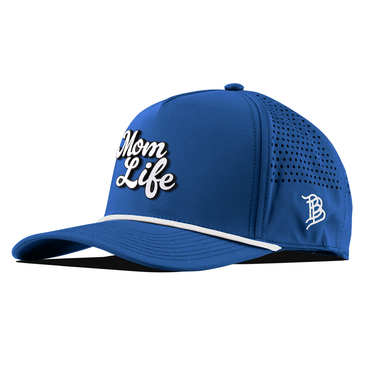 Mom Life Script Curved 5 Panel Rope Royal