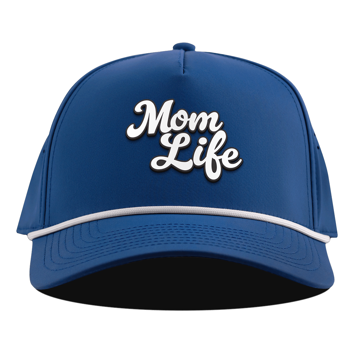 Mom Life Script Curved 5 Panel Rope Royal