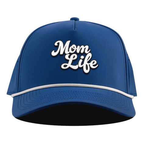 Mom Life Script Curved 5 Panel Rope Royal