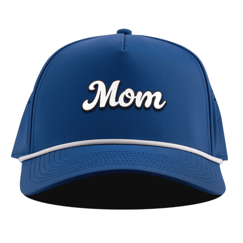 Mom Script Curved 5 Panel Rope Royal