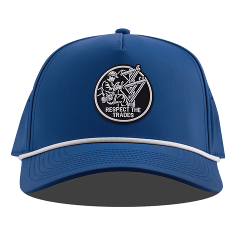 Respect The Trades Lineman Curved 5 Panel Rope Royal