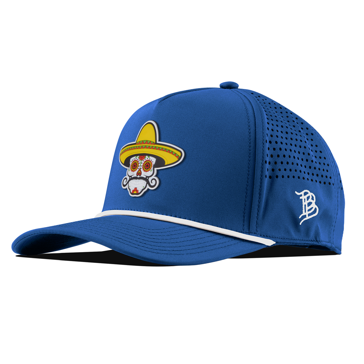 Sombrero Skull PVC Curved 5 Panel Rope Royal