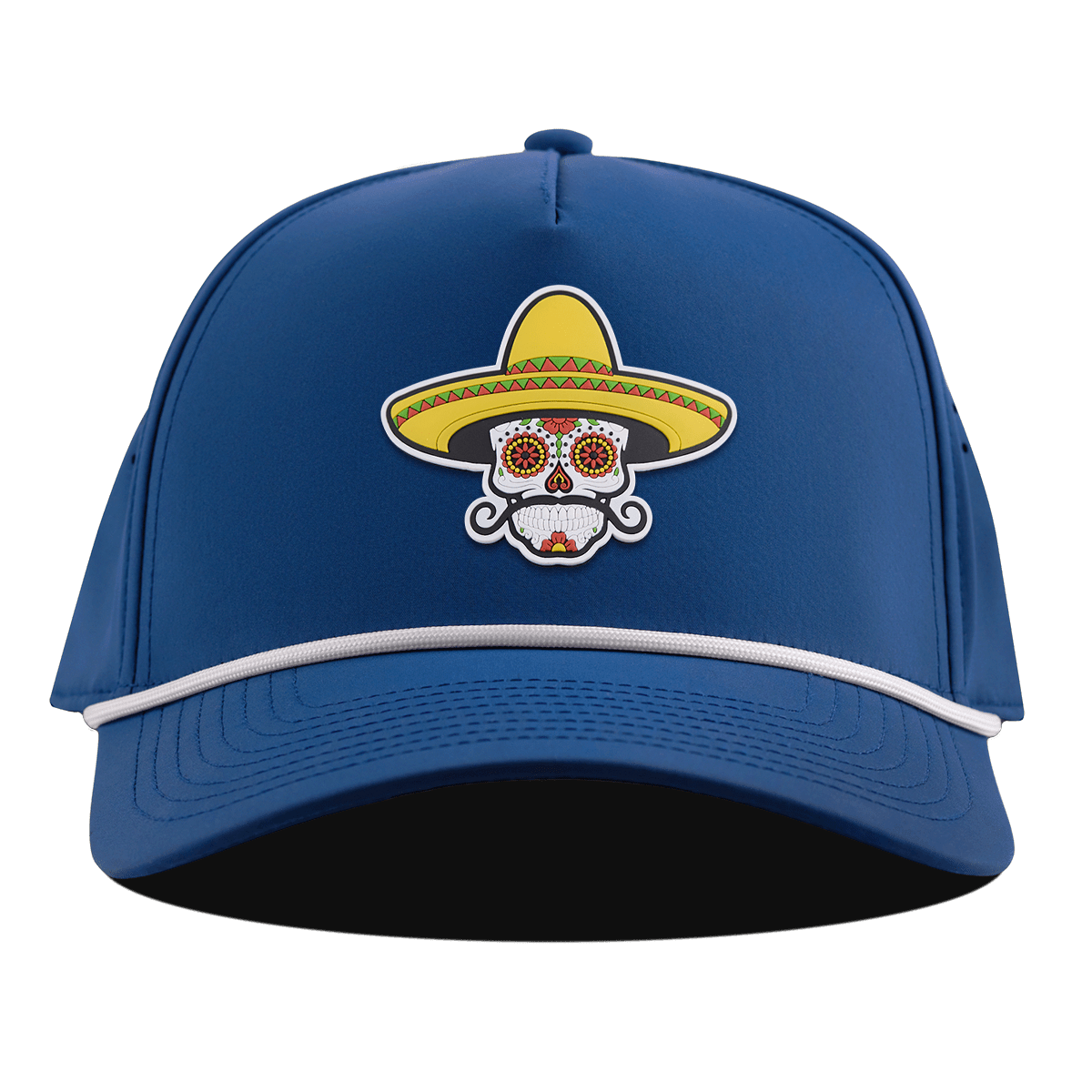 Sombrero Skull PVC Curved 5 Panel Rope Royal