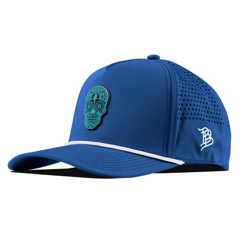Turquoise Skull PVC Curved 5 Panel Rope Royal