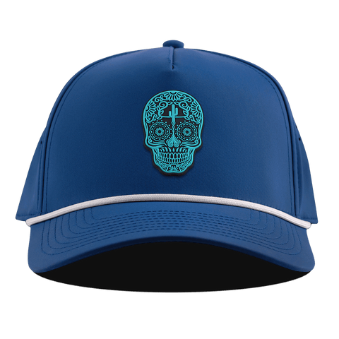 Turquoise Skull PVC Curved 5 Panel Rope Royal