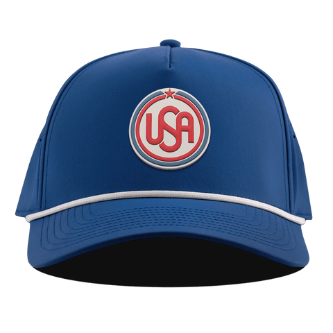 USA Icon Curved 5 Panel Rope Royal