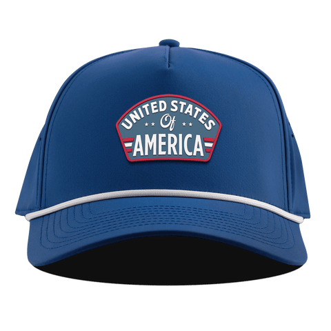 United States of America Badge Curved 5 Panel Rope Royal
