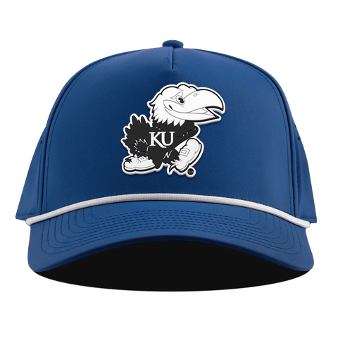 University of Kansas "Vintage Jayhawk" Curved 5 Panel Rope Royal