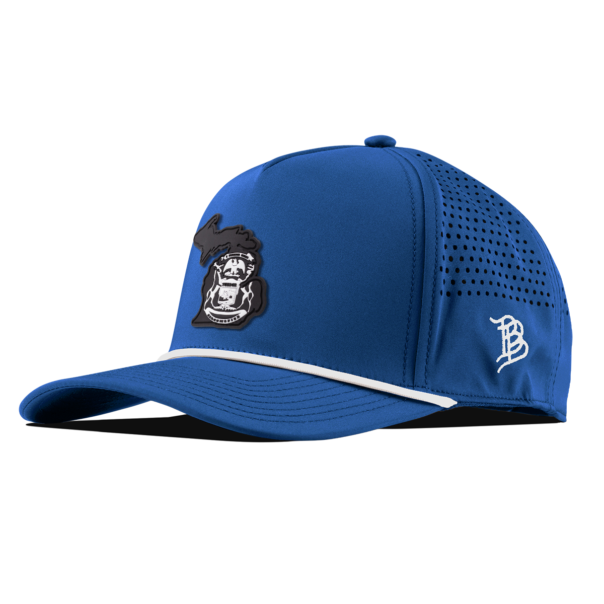Michigan Vintage Curved 5 Panel Rope Royal