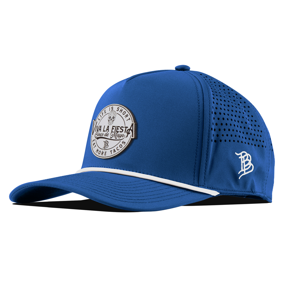 Branded Fiesta Curved 5 Panel Rope Royal