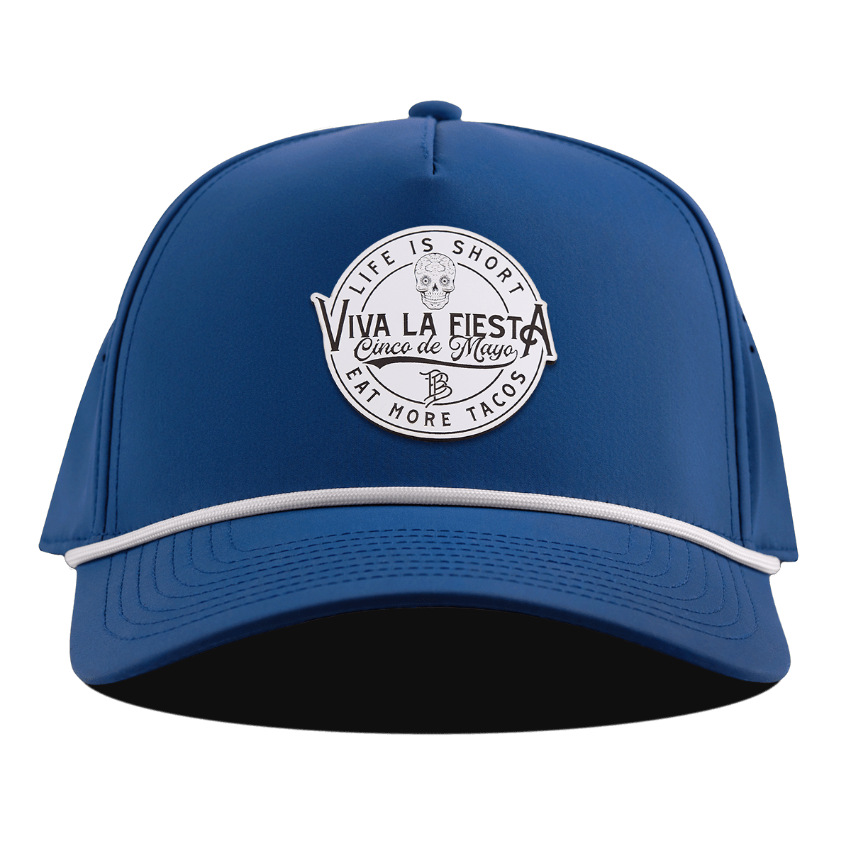 Branded Fiesta Curved 5 Panel Rope Royal