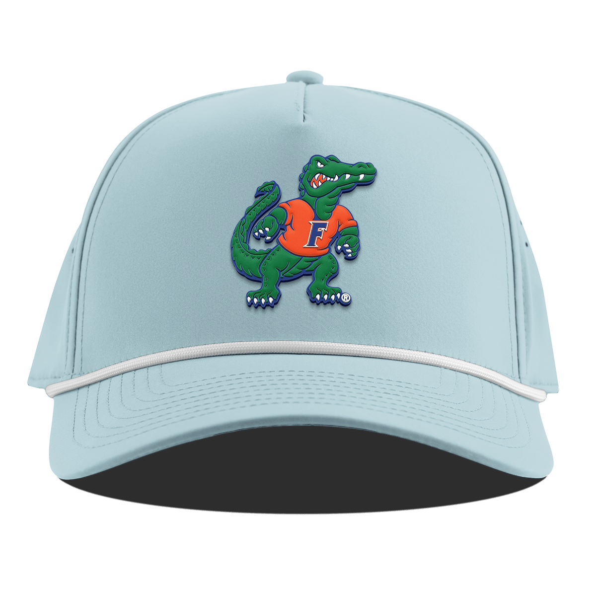 University of Florida "Albert The Gator" Curved 5 Panel Rope Sky Blue