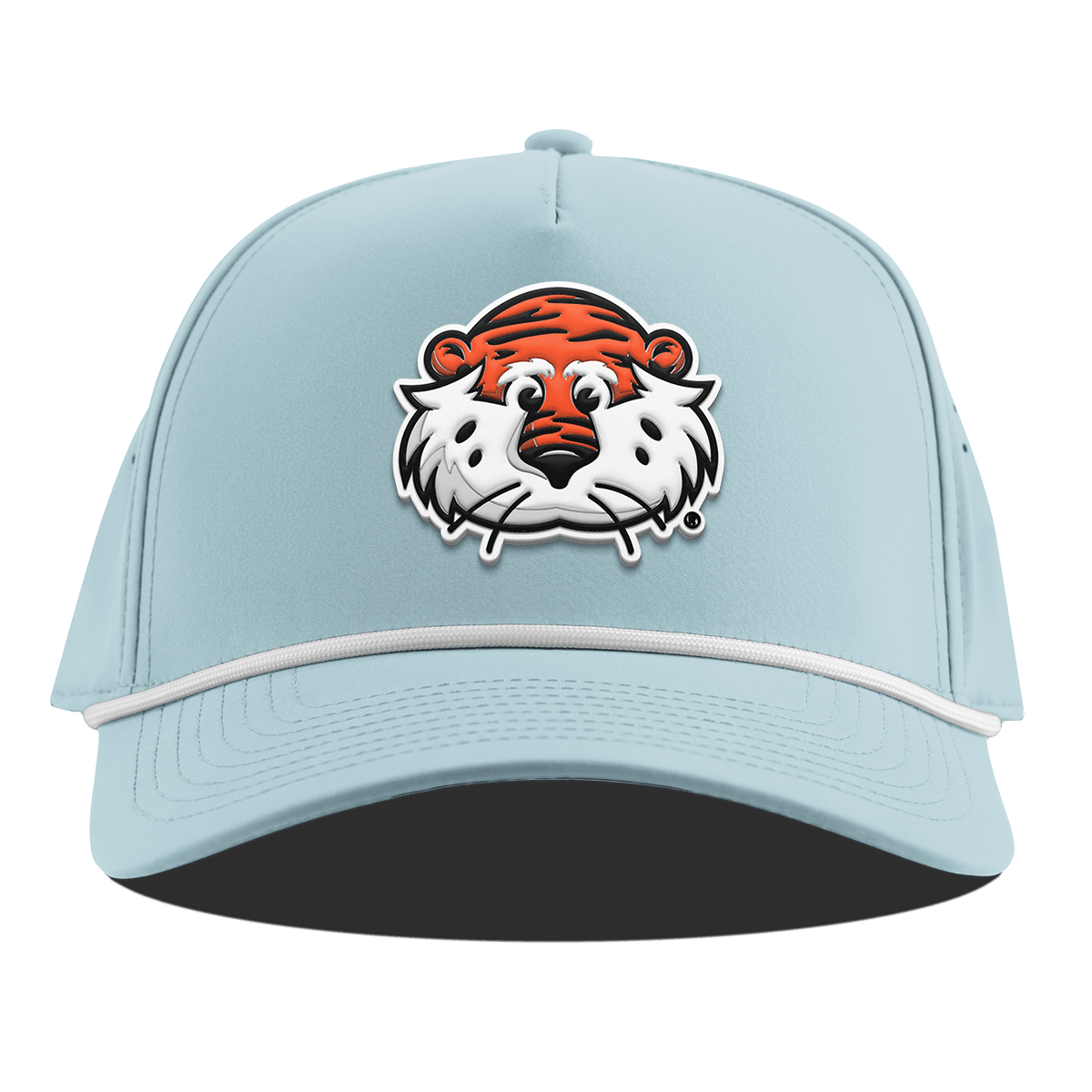 Auburn University "Aubie The Tiger" Curved 5 Panel Rope Sky Blue