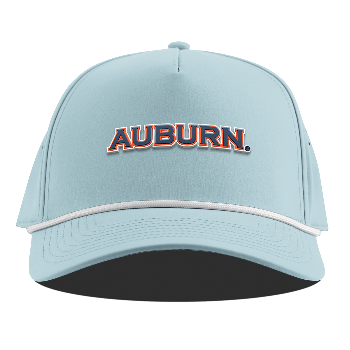 Auburn University "Auburn Block" Curved 5 Panel Rope Sky Blue