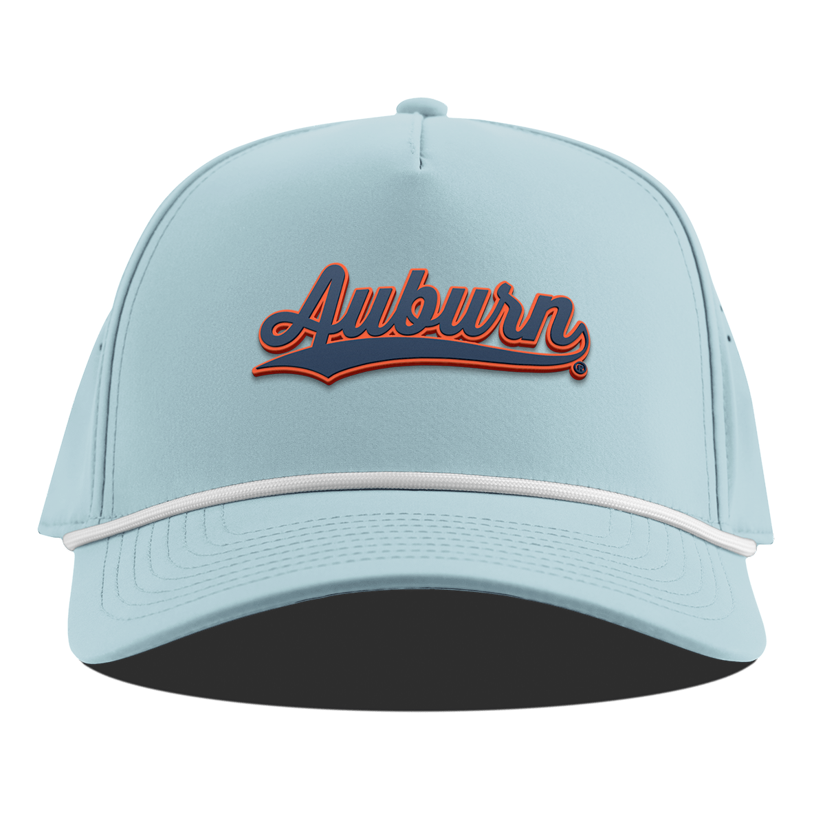 Auburn University "Auburn Script" Curved 5 Panel Rope Sky Blue