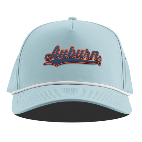 Auburn University "Auburn Script" Curved 5 Panel Rope Sky Blue
