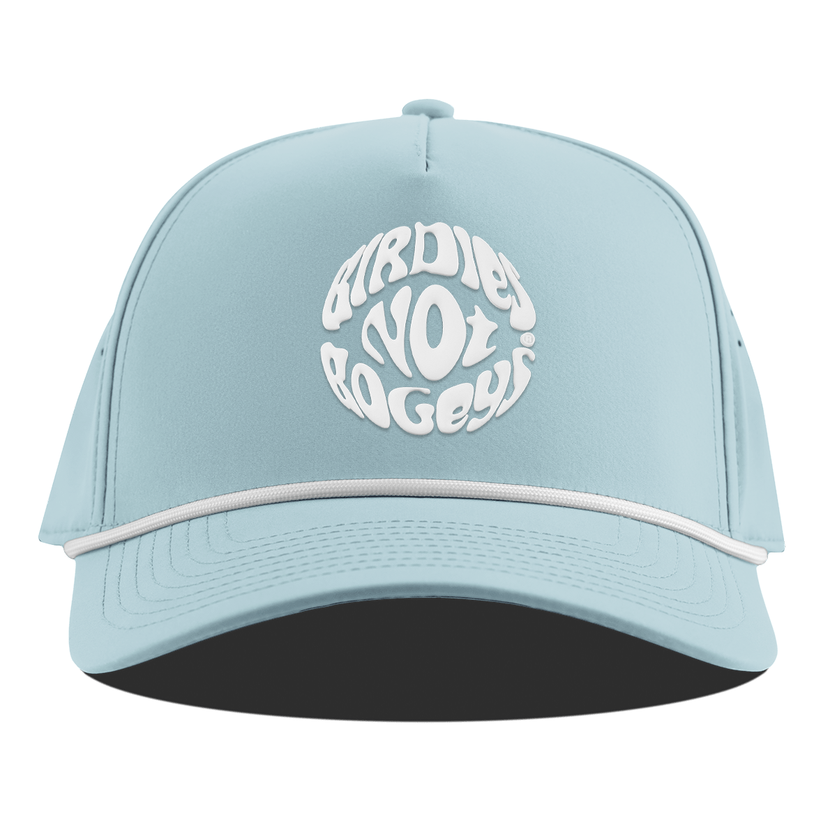 Birdies Not Bogeys® Curved 5 Panel Rope Sky Blue