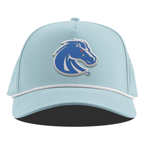 Boise State University "Boise State Broncos Gray" Curved 5 Panel Rope Sky Blue
