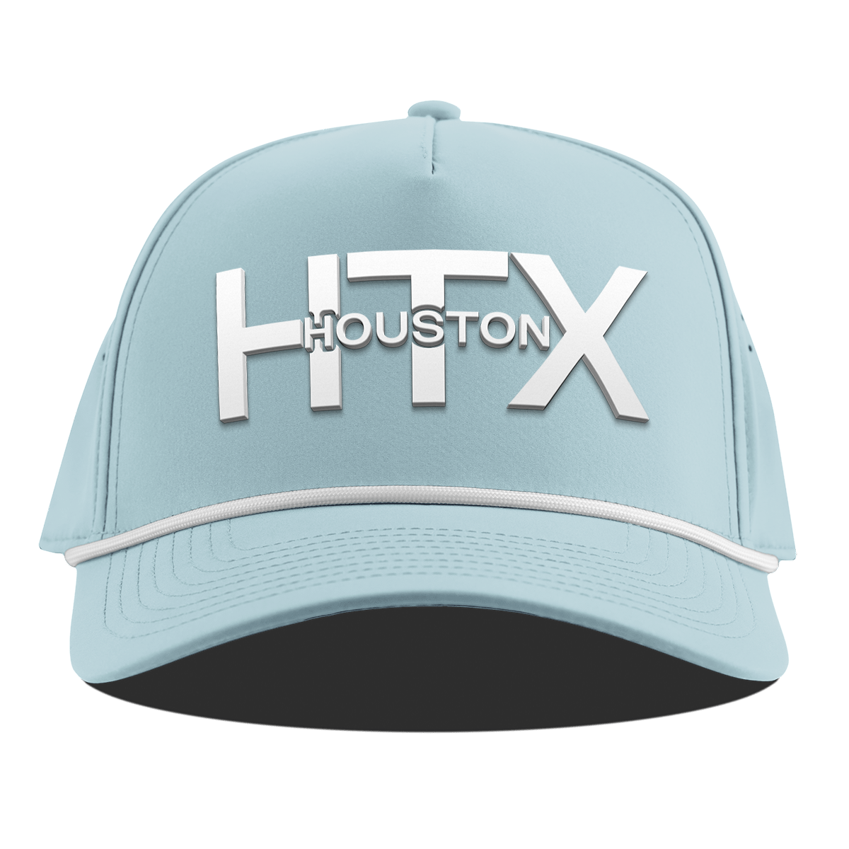 City Block Houston (HTX) Curved 5 Panel Rope Sky Blue