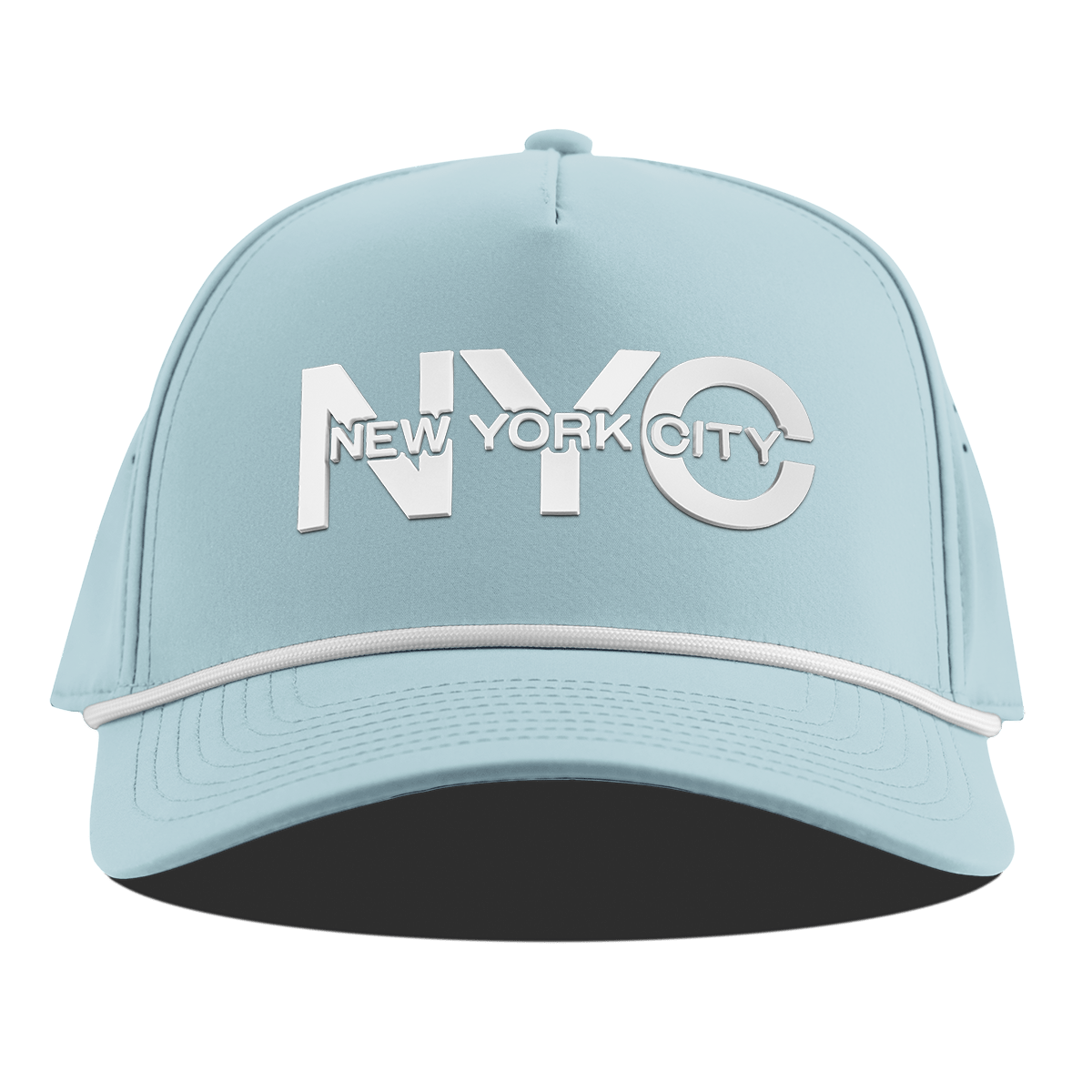 City Block New York Curved 5 Panel Rope Sky Blue