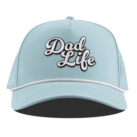 Dad Life Script Curved 5 Panel Rope Sky Blue